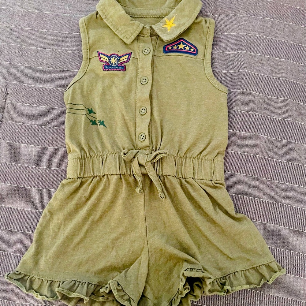 Disney toddler Captain Marvel flight suit Romper